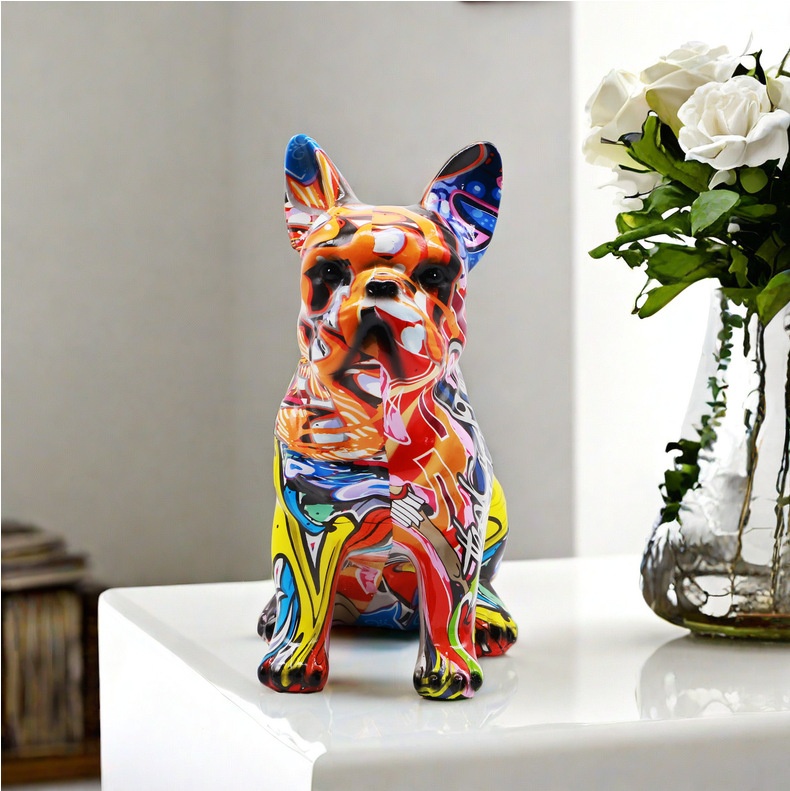 Birthday,Friendship Gifts,AnniversaryThank You,Graffiti French Bulldog Ornament - Resin Crafts